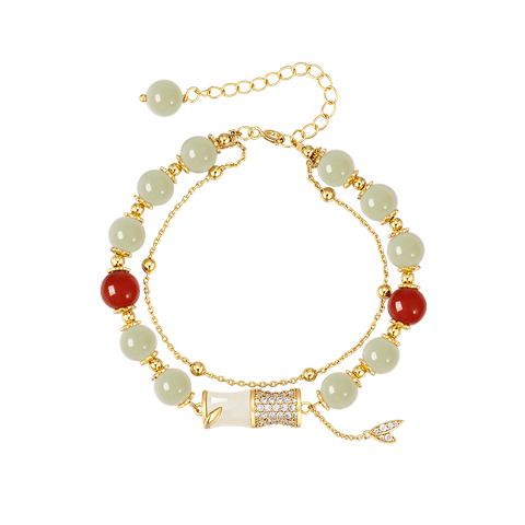 Grace Girl Bamboo Love You Bracelet Women's Fashion Heartfelt Jewelry Practical Mother's Day 520 Gift for Girlfriend
