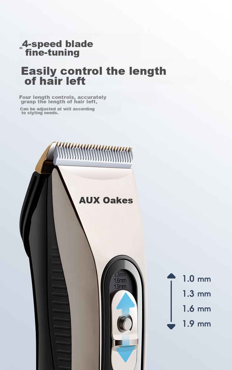 AUX Hair Clipper, Professional Electric Trimmer for Adults And Children, Baby Hair Cutting Electric Shaver, Haircutting Tool with Washable Blade Head, Suitable for Home Use 11