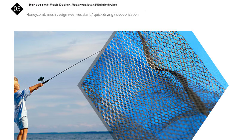 Feimiao Fishing Net, Stainless Steel, Universal Coated Anti-Snag Quick-Drying Fishing Net Accessory for Black Pit Fishing 15