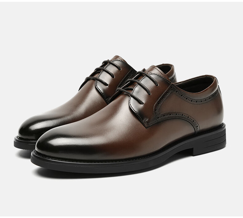 HLA Men's Leather Shoes British Style Business Classic Formal Wedding Groom Shoes HAAPXM1EBA070 Black Size 39 28