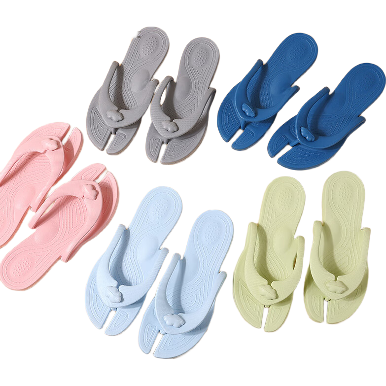 Grace Foldable Travel Slippers, Portable Outdoor Swimming Flip-Flops, Green, Size S