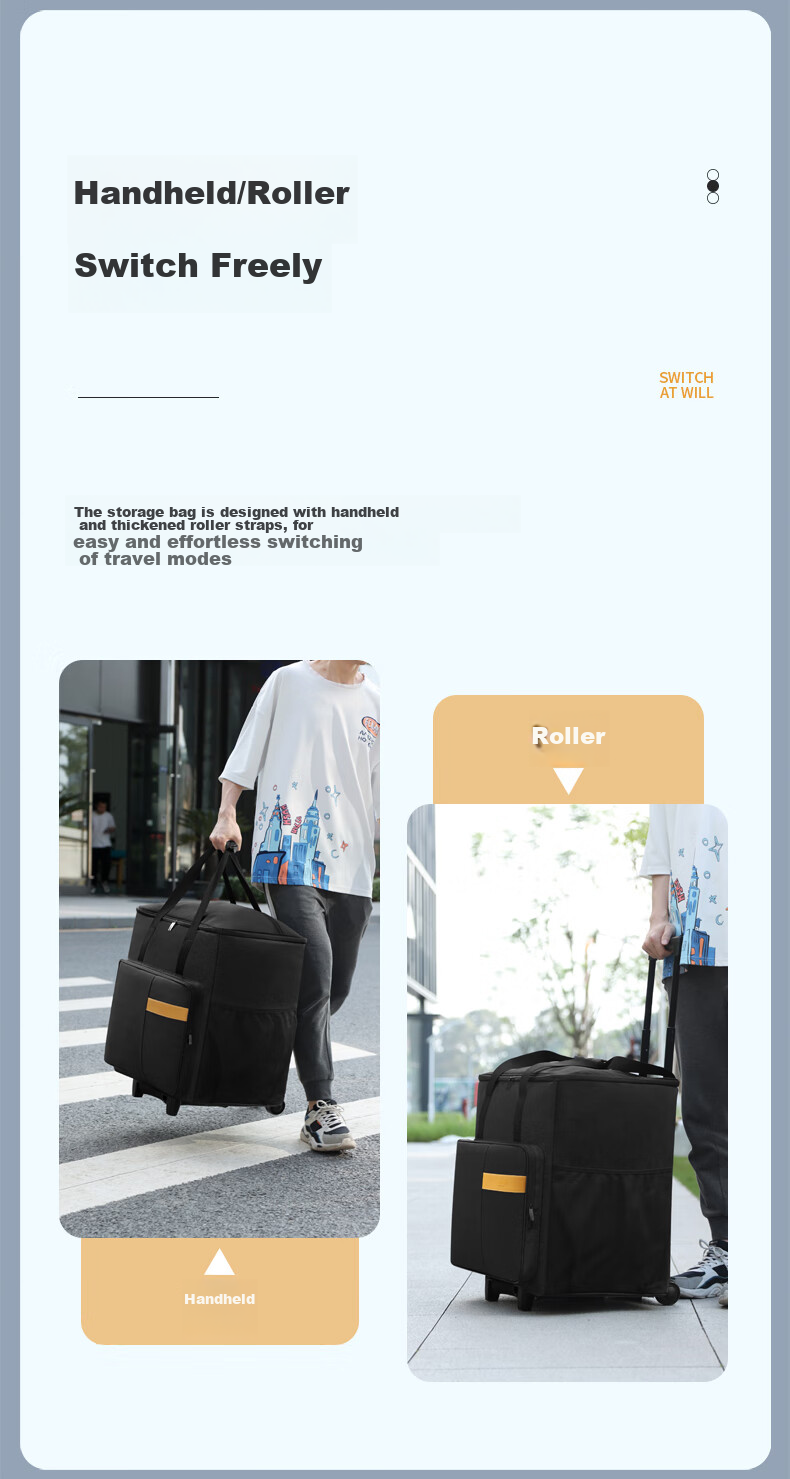 BUBM Desktop Computer Case Storage Bag, Gaming PC Case Cover, Monitor Keyboard Peripherals Detachable Trolley Case 3
