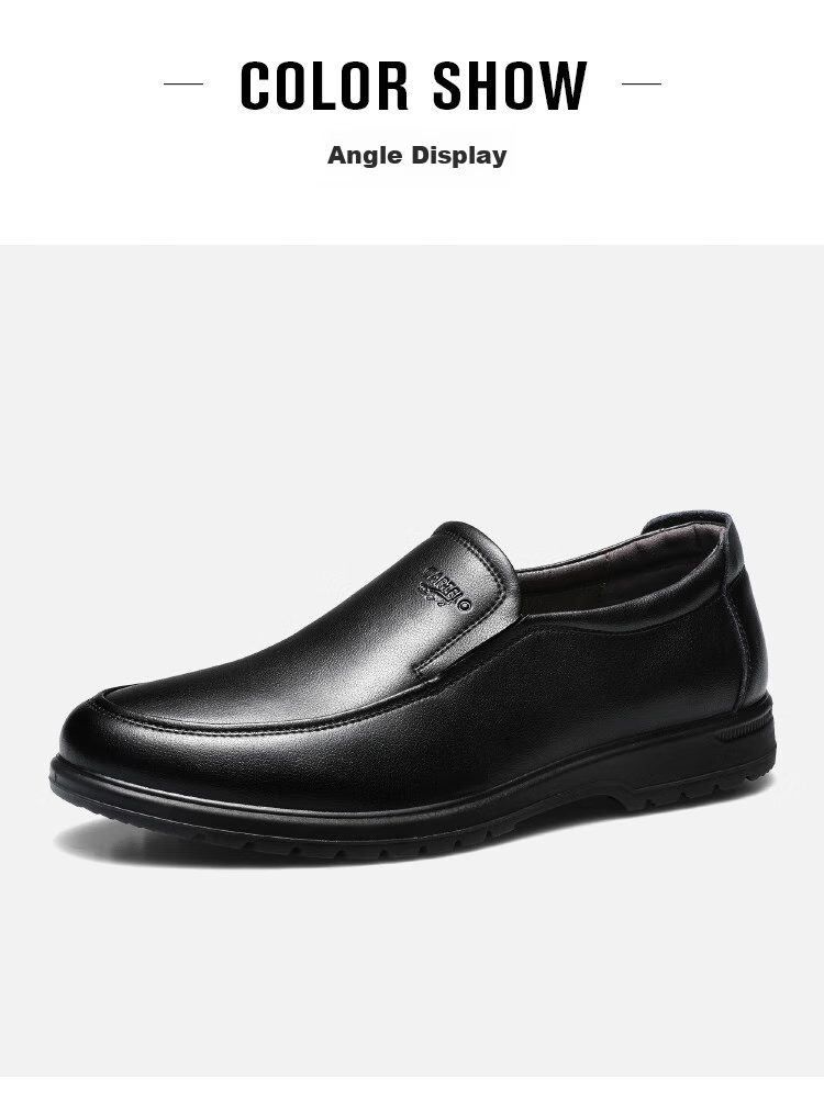 CARTELO Leather Shoes for Men, Slip-On Genuine Leather, 2026 New Style, Casual Business Dad Shoes, Soft Sole Formal Wear, Middle-Aged Breathable Soft Leather 17