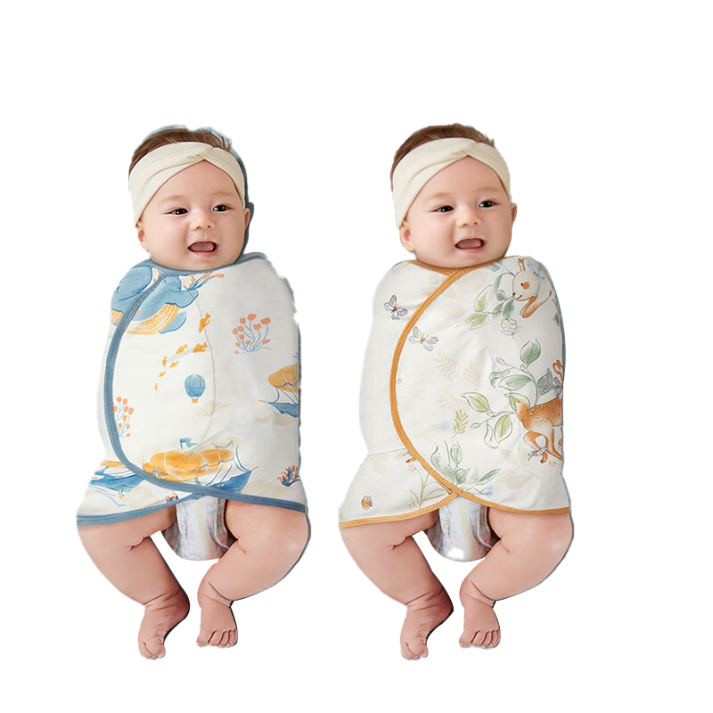 AIBEDILA Baby Swaddle Blanket, Spring And Autumn Bamboo Cotton, Anti-Startle, All-Season Cotton, Newborn Swaddling Cloth, Baby Sleeping Aid, Single Layer