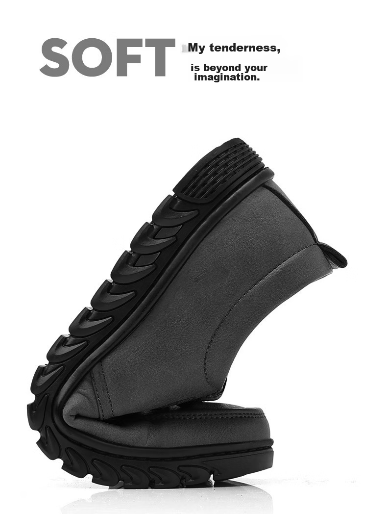 CARTELO Casual Leather Shoes for Men, Soft-Soled Comfortable Driving Shoes, Stylish Business Casual Shoes, 30963 Black, Size 41 5
