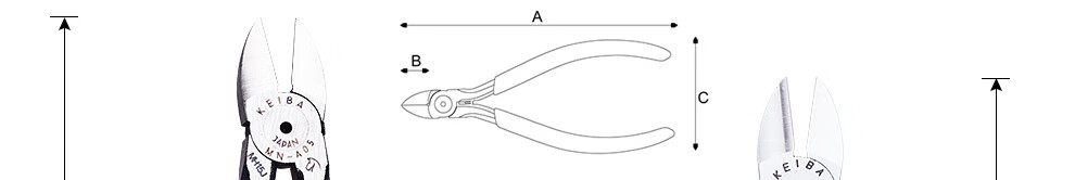 KEIBA Japanese Imported Diagonal Cutting Pliers, Side-Cutting Pliers, Electronic Diagonal Pliers, 5 Inches, MN-A05 7
