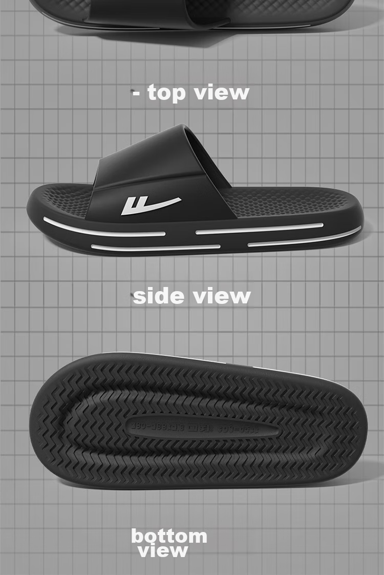 Huili Solid Color Sports Slippers for Men, Indoor And Outdoor Wear, Non-Slip Thick Sole Sandals HL0277 Indigo Blue Size 42-43 16