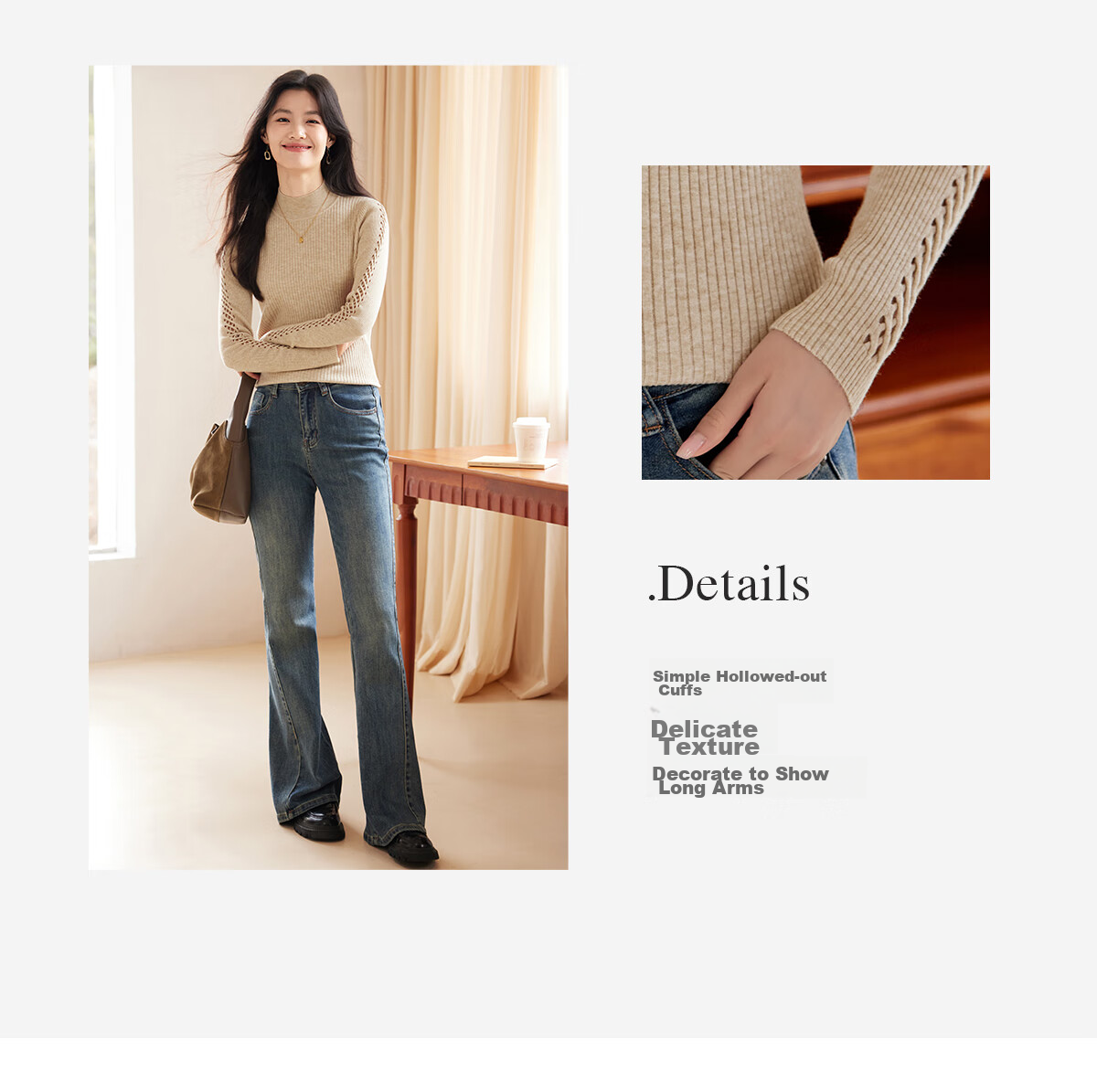 She Enjoy Women's Knitwear Half-Zip Reversible Casual Pullover Sweater T53Z053 15