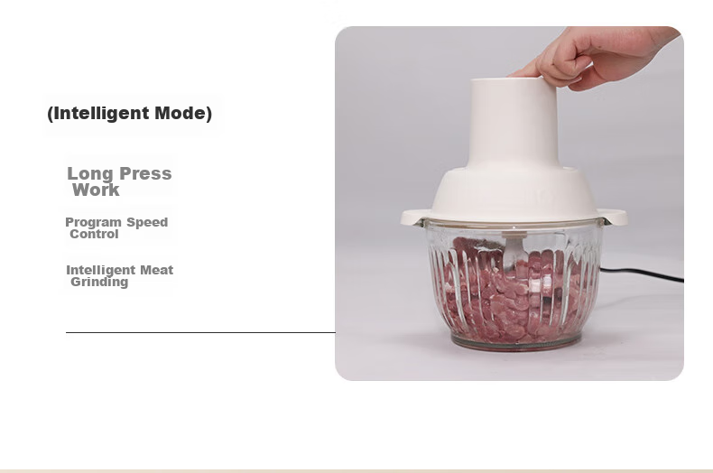 BRUNO Meat Grinder And Seasoning Machine, Home Electric Multi-Functional Food Processor for Mincing Meat, Mixing Dumpling Filling, Garlic Paste, Adjustable Coarseness, 2L Herb White 7