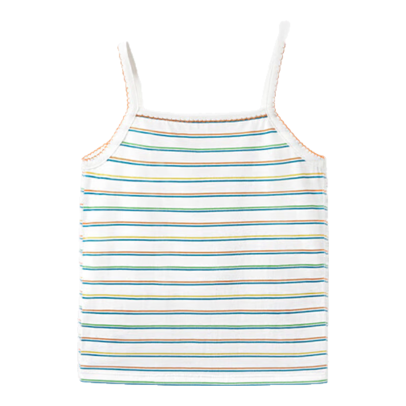 Junejunior [Under Babylove Brand] Children's Camisole Tank Top for Girls, Two-Piece Set, Pure Cotton, Spring And Summer Home Wear, Sleeveless Top