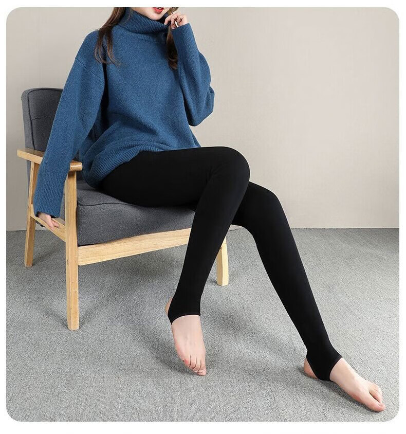 LangSha Women's Leggings, Extra Thick Wool Pants from Northeast China, Autumn And Winter Wear, Fleece-Lined, Cold-Resistant, One-Piece Thermal Pants, High-Waisted, Slimming Cotton Pants 20