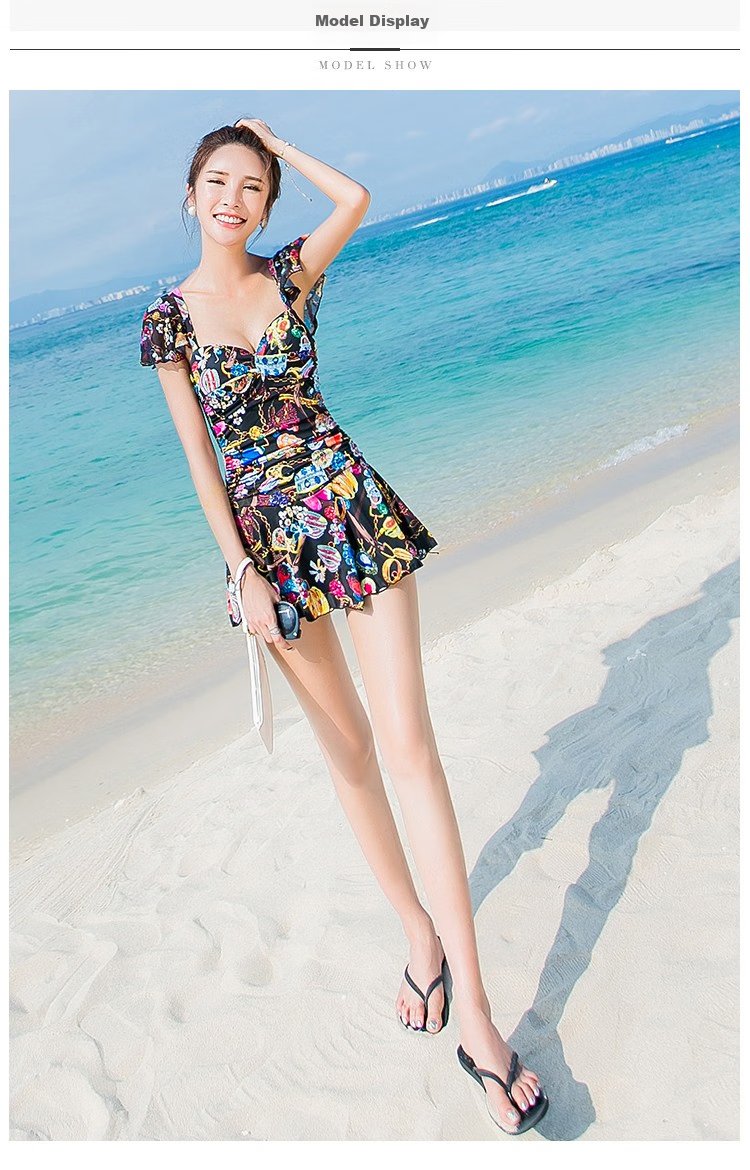 DK Conservative Swimsuit for Women, Tummy Control, Push-Up, Plus Size, Slimming One-Piece Dress Style, Backless, Suitable for Hot Springs And Swimming, Pearl Luster, XXL 8
