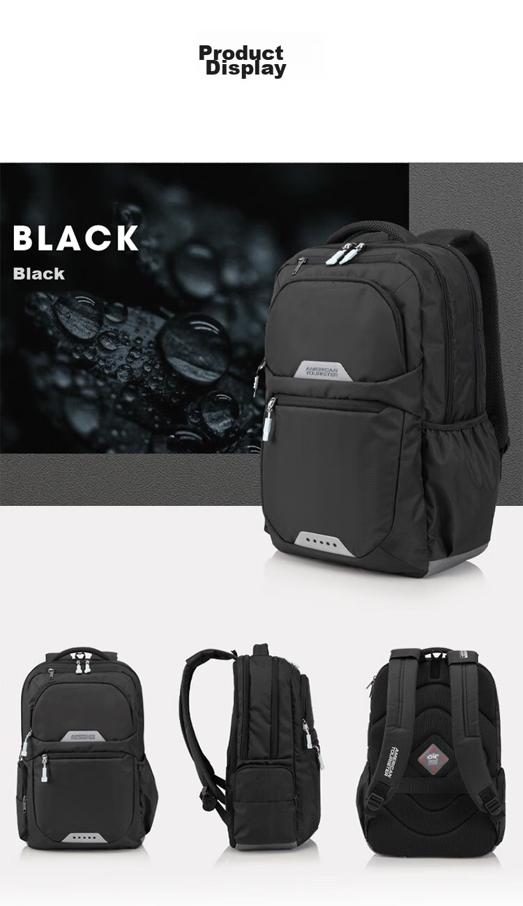 American Tourister Backpack Travel Bag Sports Bag Large Capacity Commuter Laptop Bag Upgraded Version Celebrity Edition QI5 Dark Blue 14