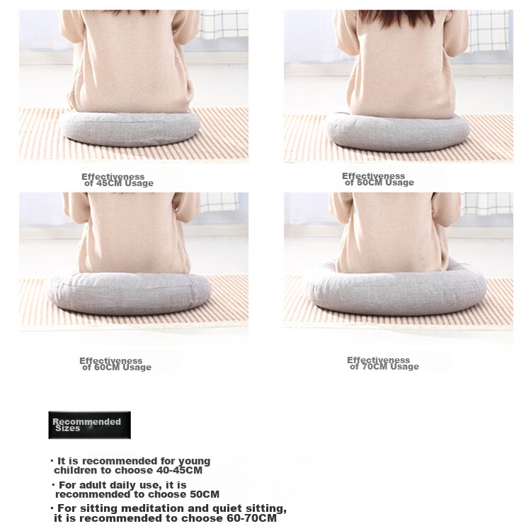 AVIVI Cushion, Seat Pad, Linen Meditation Mat, Office Chair Cushion, Student Chair Pad, 40*40*10 Cm, Antique Fragrance 12
