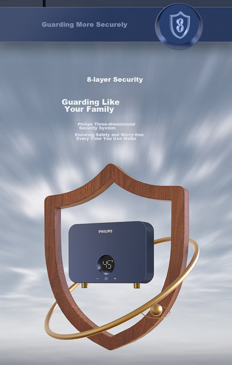 PHILIPS Instant Mini Kitchen Treasure Electric Water Heater MINI Blue, 5500W Stepless Frequency Conversion, Instant Heating, Smart Constant Temperature, Household Kitchen Hot Water Treasure, Subsidy 15%, AWH1053 15
