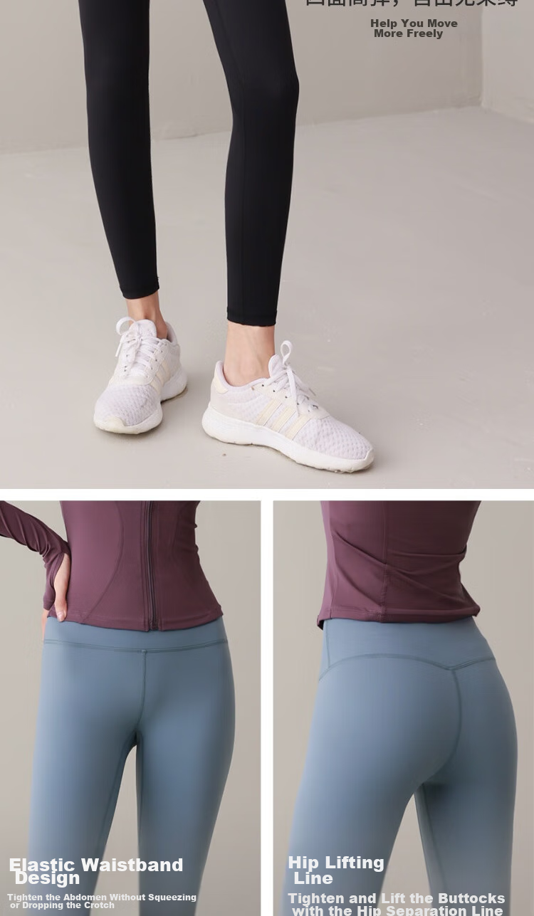 Fandimu Yoga Outfit for Women, Sports Fitness Pilates Slimming Body-Shaping Running Cycling Hiking Badminton Outfit 7