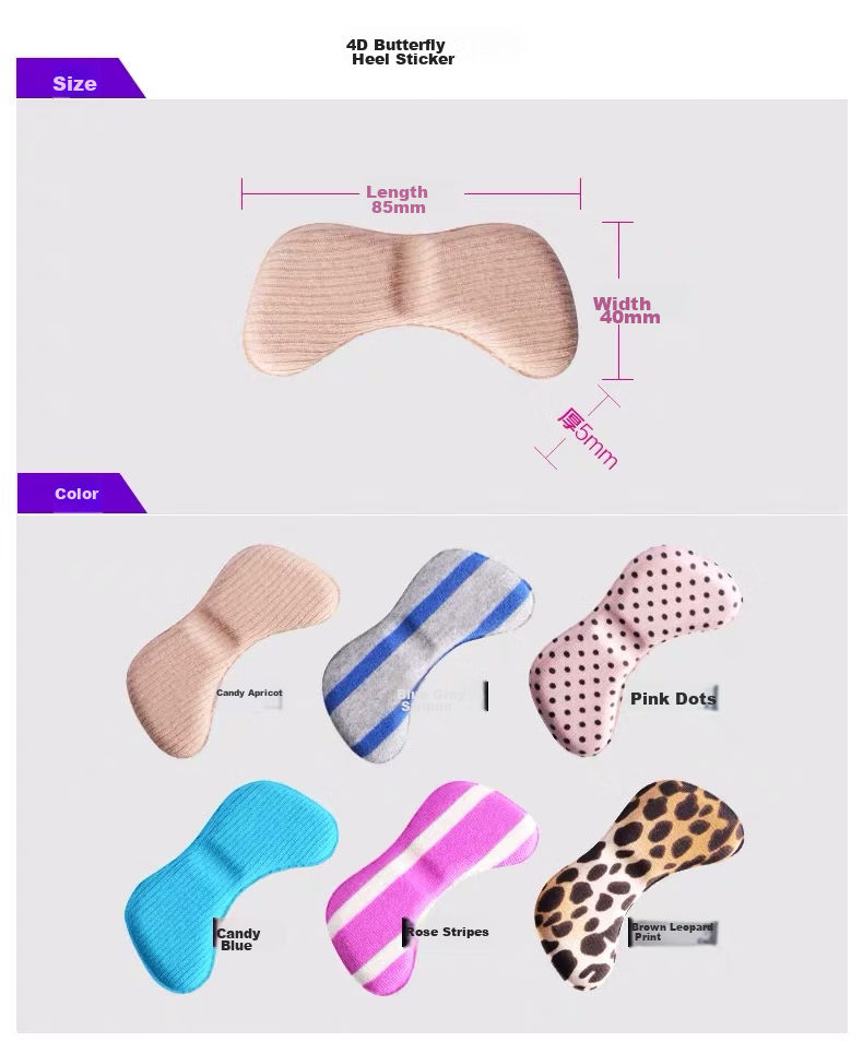 Eleft 4D Heel Grips, 5 Pairs Mixed Set, Anti-Slip High Heels, Anti-Friction Pads, Half Size Insoles for Wome 7