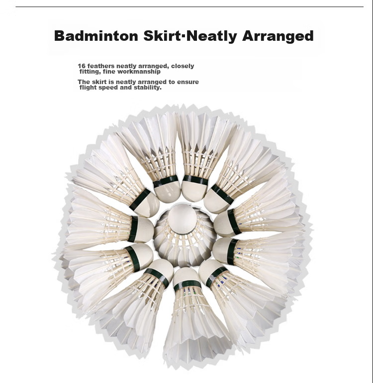 YONEX AS03 Badminton Shuttlecocks, Stable And Durable Duck Feather Shuttles, Speed 2, Pack of 12 15
