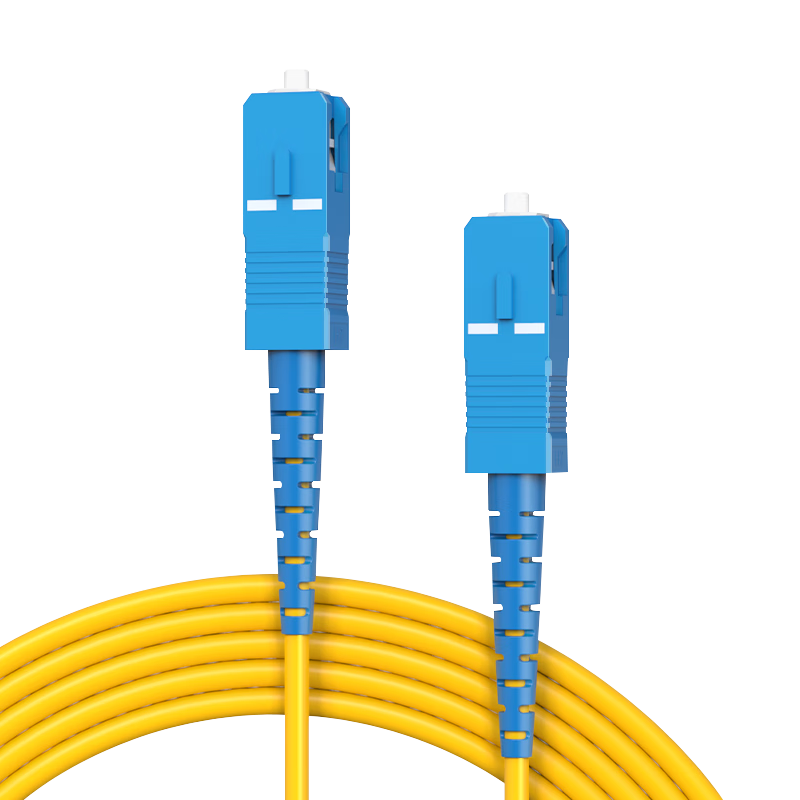 NetLINK Telecom-Grade Fiber Optic Patch Cable, SC-SC Single Mode Single Core 5 Meters, 9/125 Optical Cable Fusion Splice Pigtail, 1 Piece, HTF-SC