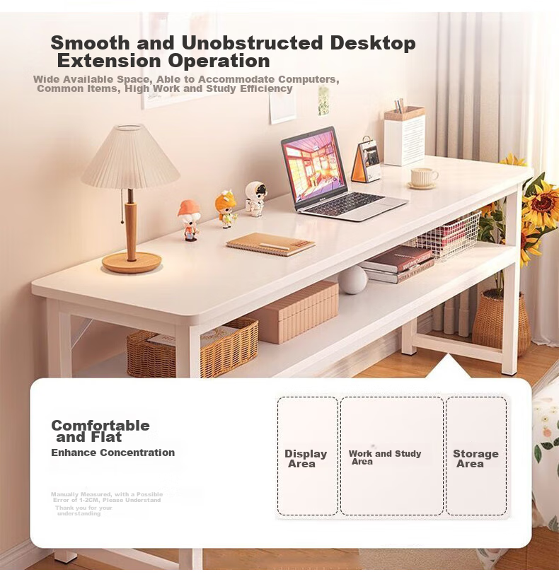 Quanpinwu Computer Desk, Long Table, Simple Writing Desk, Bedroom Study Table, Narrow Desk, Office Workstation, Bedside Small Table 2