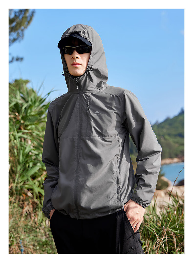 Pioneer Camp Fengdie Sun Protection Jacket for Men, Summer UV-Resistant Outdoor Sun Protection Clothing, Lightweight Loose Breathable Top for Me 21