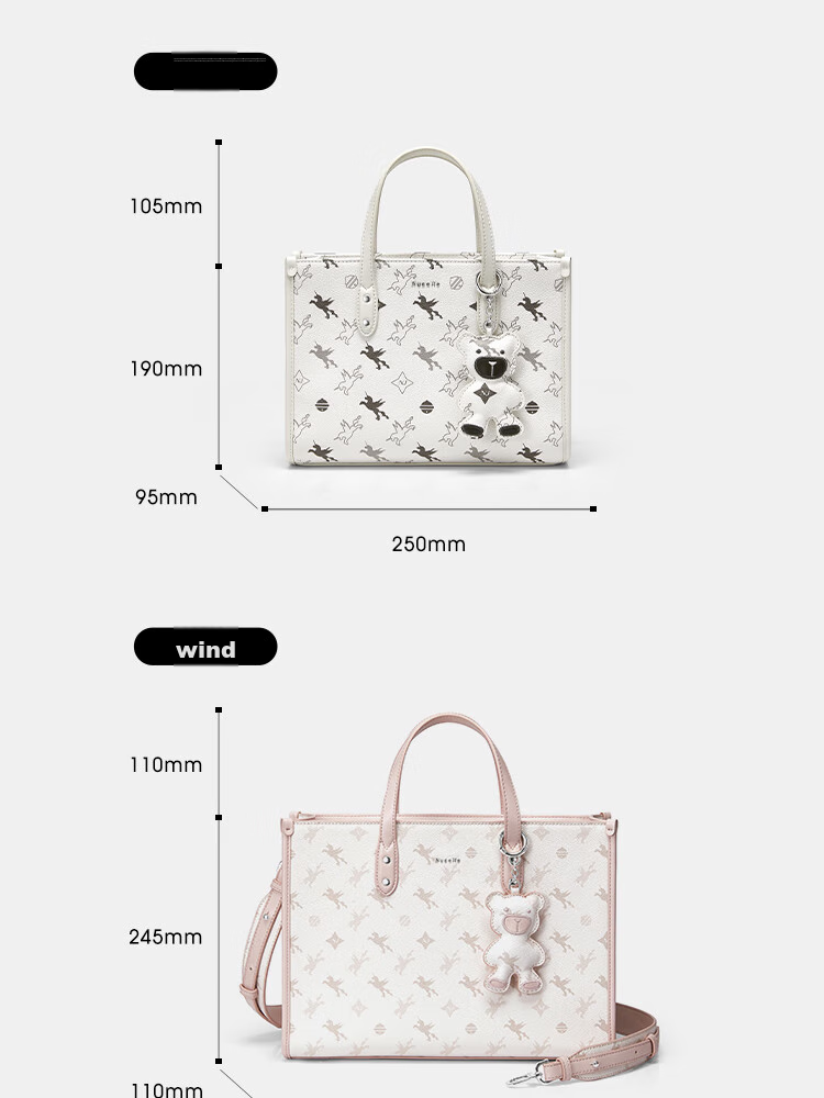 NUCELLE Women's Handbag, 2026 New Pegasus Small Briefcase Tote Bag, Shoulder Crossbody Bag, Handheld Bag, Birthday Gift for Wome 8