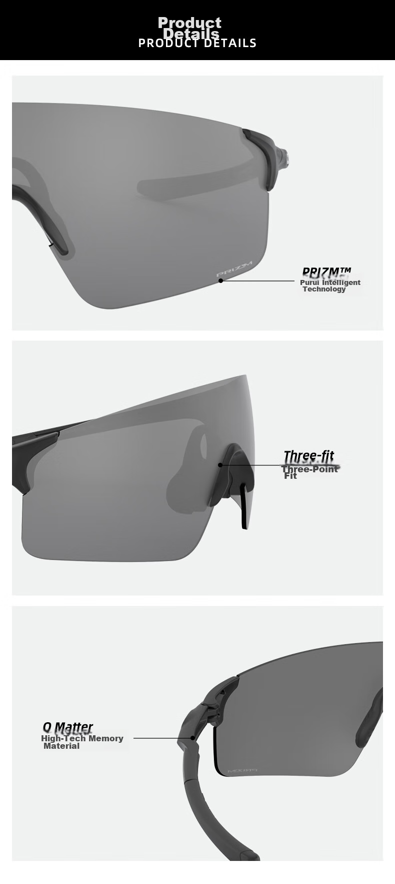 OAKLEY Cycling Glasses, Goggles, Sunglasses EVZERO BLADES, Sports Running Windproof Sunglasses 9454A 3