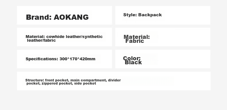 Aokang Men's Backpack, Laptop Bag, School Bag, Business Commuter Bag, Birthday Gift for Husband 11