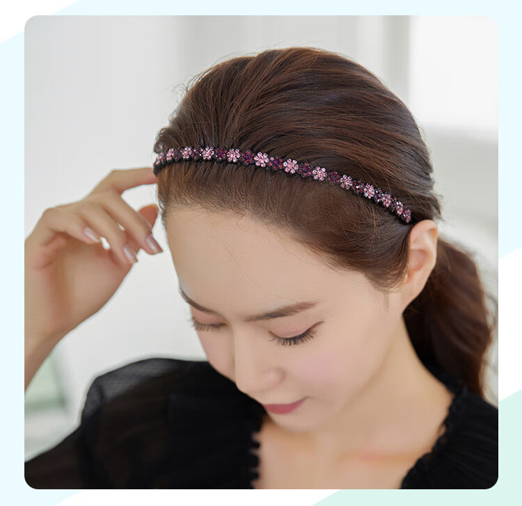 CHIMERA Elegant Rhinestone Headband, Simple Long-Toothed Wavy Hair Clip for Face Washing And Styling, Mid-Autumn Festival Gift 28