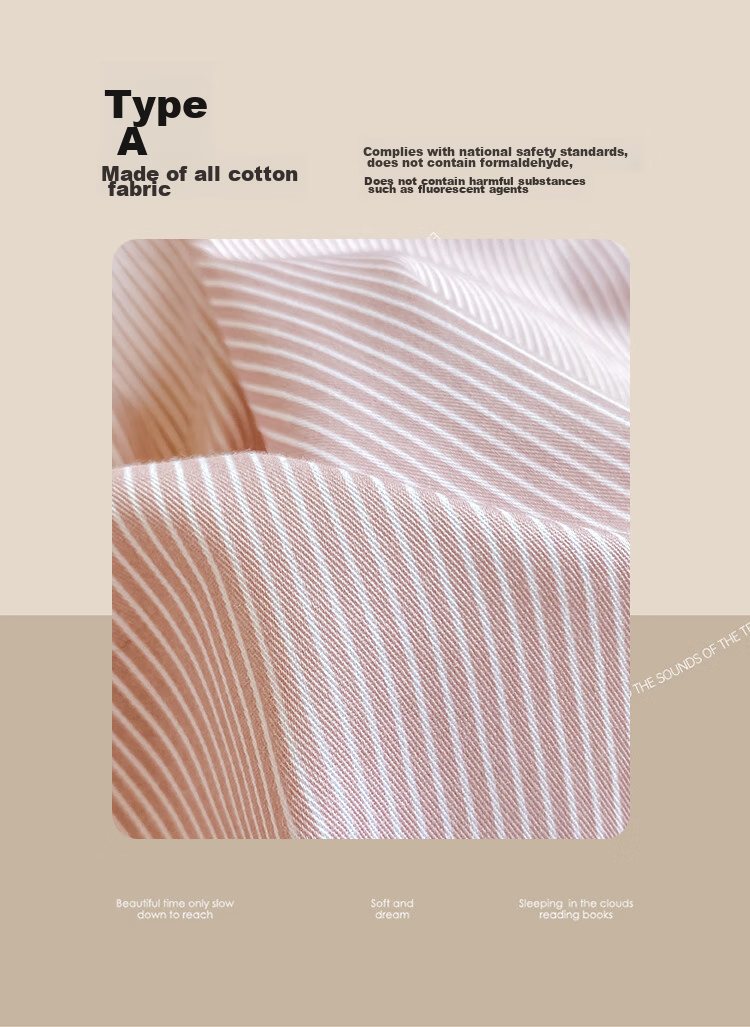 Wuyinliangpin Pure Cotton Bedding Set, 100% Cotton Bed Sheet Four-Piece Set with Duvet Cover, 220*240cm, for 1.8/2.0 Meter Bed 10