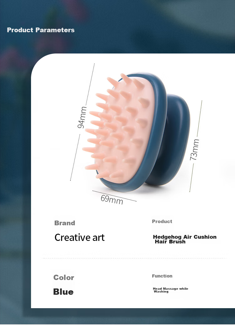Creative Art Silicone Hair Washing Tool, Massage Comb, Scalp Cleaning Shampoo Brush, Children's Student Hair Comb 12