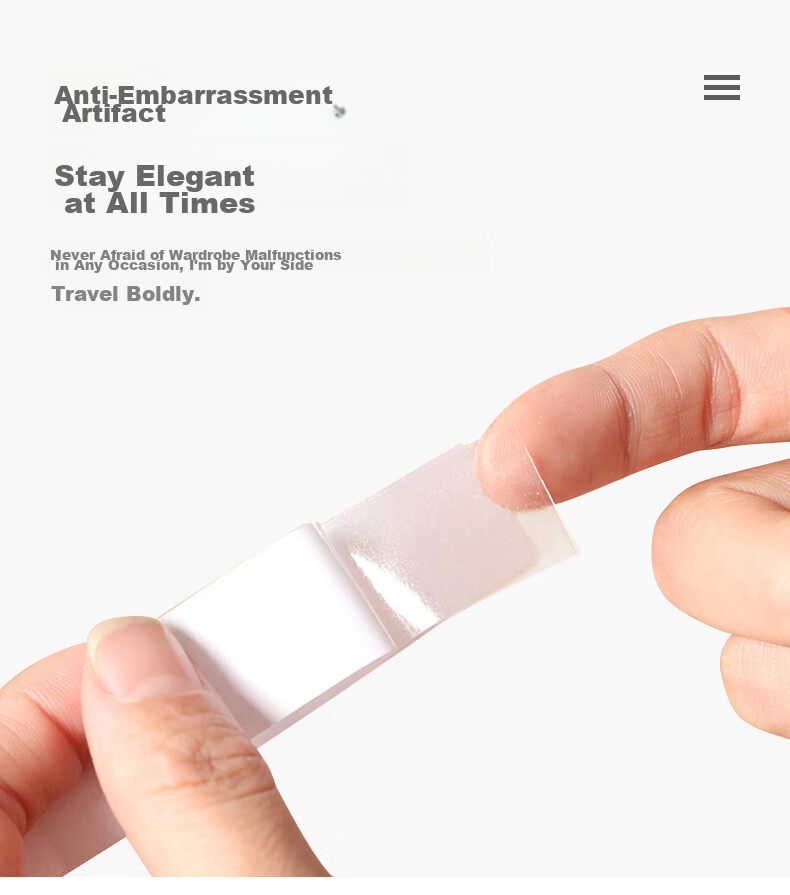 FitonTon Anti-Exposure Stickers Invisible Shirt Chest Double-Sided Tape Blouse Dress Collar Anti-Exposure Device Non-Slip Adhesive Patches 72 Pieces 2