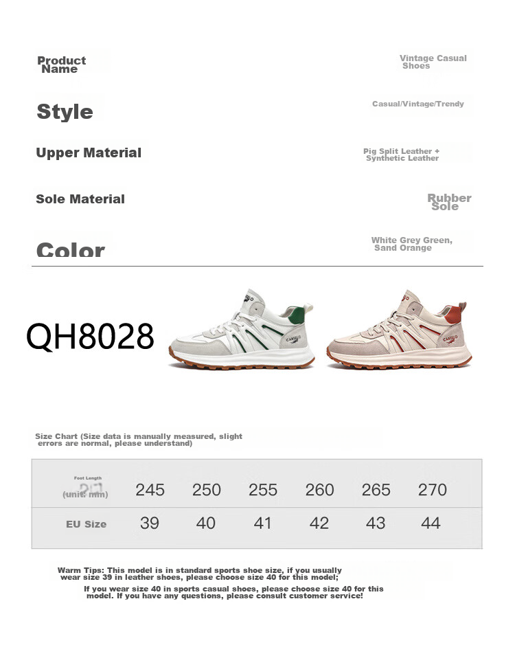 CARTELO Men's Shoes, Spring And Summer Casual Sports Running Hiking Dad Shoes, Travel Sneakers, QH8306, Sand Green, Size 39 43
