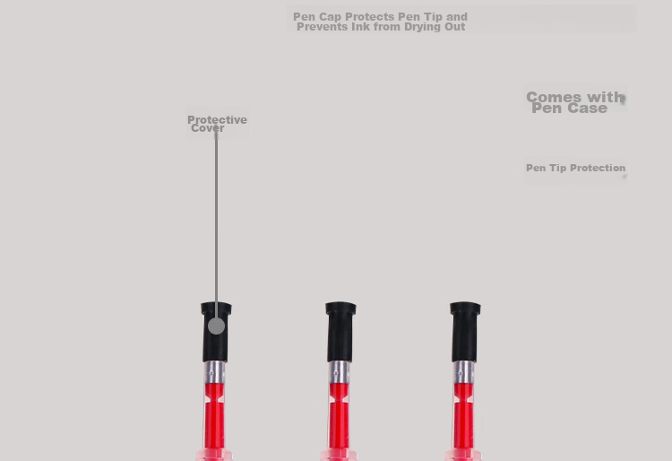 Deli Retractable Gel Pen Refills, Student Office Signature Pen Ink Refill, 0.5mm Bullet Tip S01/S08/1008/K35 Compatible, Red, 20 Pieces/box S206 10
