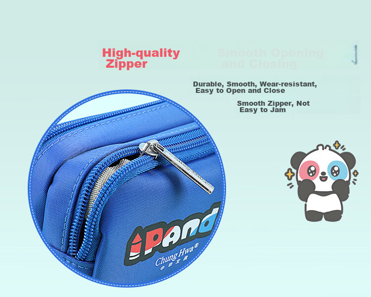 Zhonghua Panda Series Large Capacity Pencil Case for Students / Multifunctional Stationery Box / Red Double-Layer Pencil Storage Box / Children's Day Gift P2003-1 8