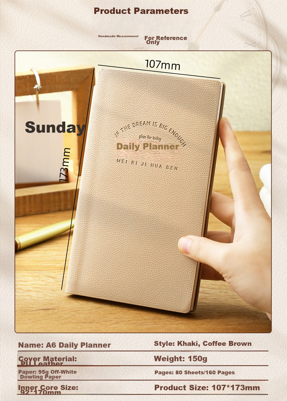 Longe Daily Planner, Schedule Book, Study Plan, Time Management Planner, Compact And Portable, Work Efficiency Manual, Calendar, Journal, To-Do List, And Planner 10
