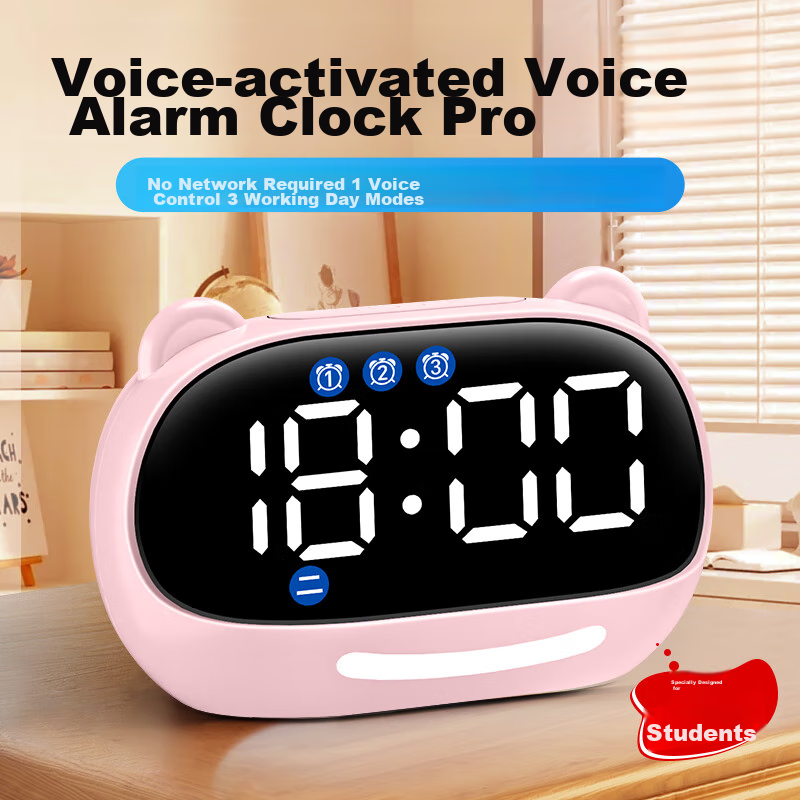 QT-TIMER Timer Time Management Tool for Students, Wake-Up Device, Children's Voice-Controlled Clock with Countdown Reminder, Smart Electronic Alarm Clock, New 2026 Model, Gift for Girls
