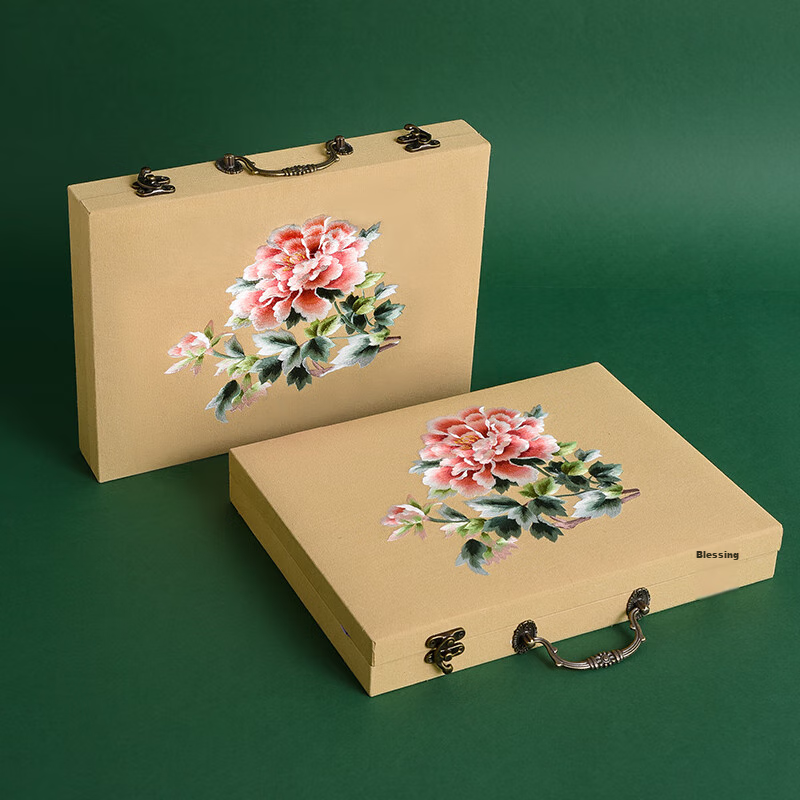 Шелковый шарф Hangsilu Suzhou Embroidery для женщин, зимний шарф из тутового шелка, высококачественный подарочный набор с вышивкой, подарок на день рождения и праздник для мамы, новогодний подарок