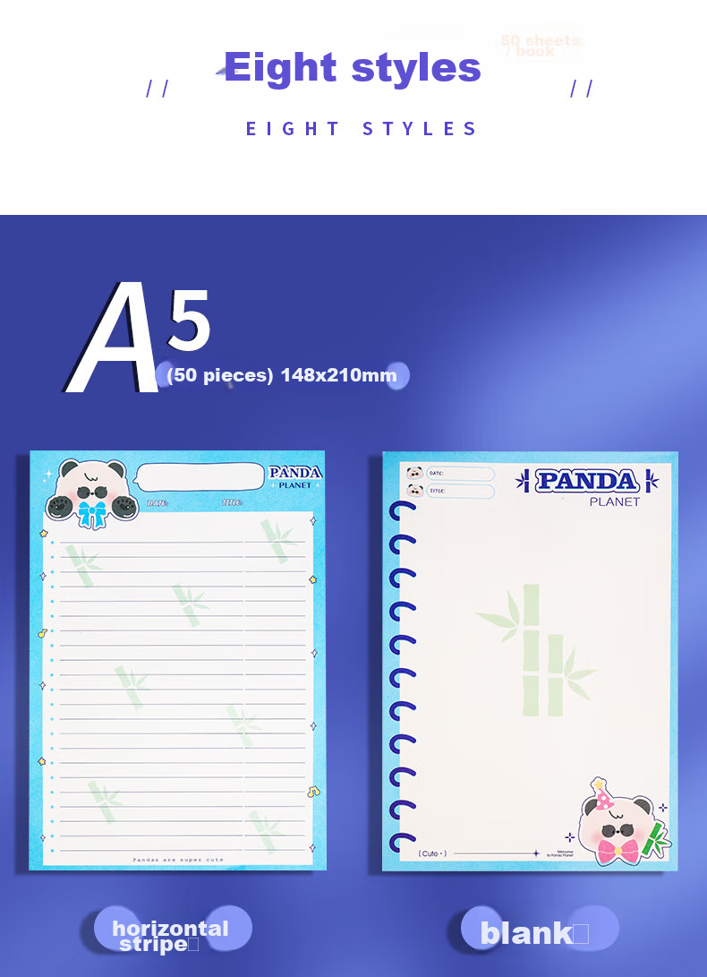DiLe B5 Grid Notebook Paper, Lined Notepad for Students' Chinese Practice, Long Strip Memo Pad, Tear-Off Notebook, 50 Sheets/Book, BC23-1080 Grid Style 2