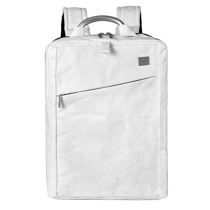 LEXON Laptop Backpack, 15.6-Inch Double Compartment Large Capacity School Bag for Men And Women, Taiweike Paper Bag, White