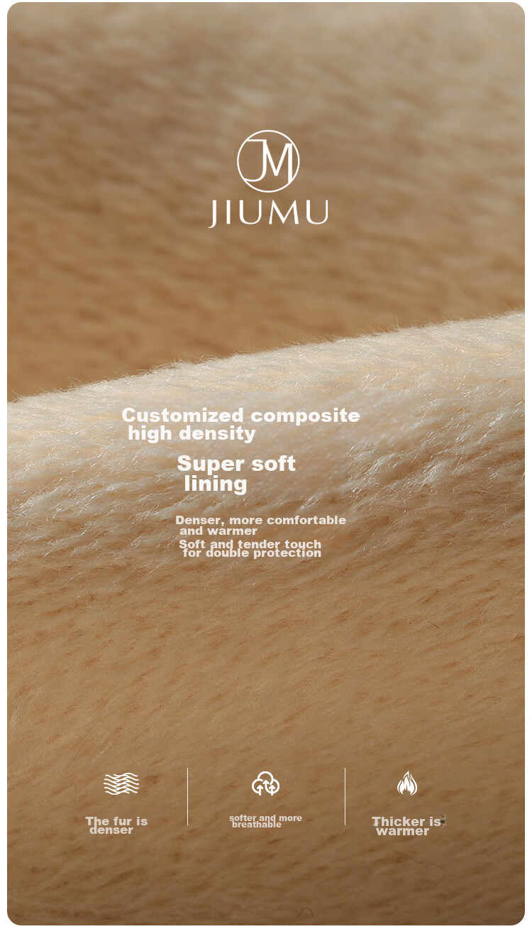 JIUMU Wool Thermal Gloves for Women, Winter Thickened Fleece-Lined, Windproof And Cold-Resistant, Touchscreen Compatible Driving Gloves 8