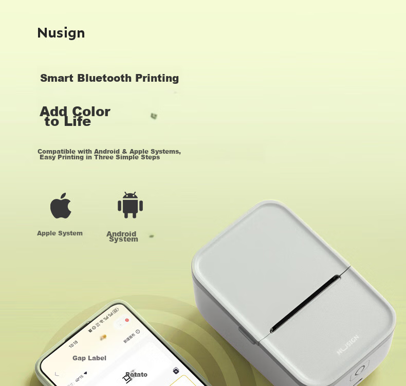 Deli Niusai Q5 Green Smart Bluetooth Thermal Label Printer, Home Storage Back-To Name Tag, 50mm Handheld Portable Clothing Hanger Tag, Retail Food Price Label Machine 16