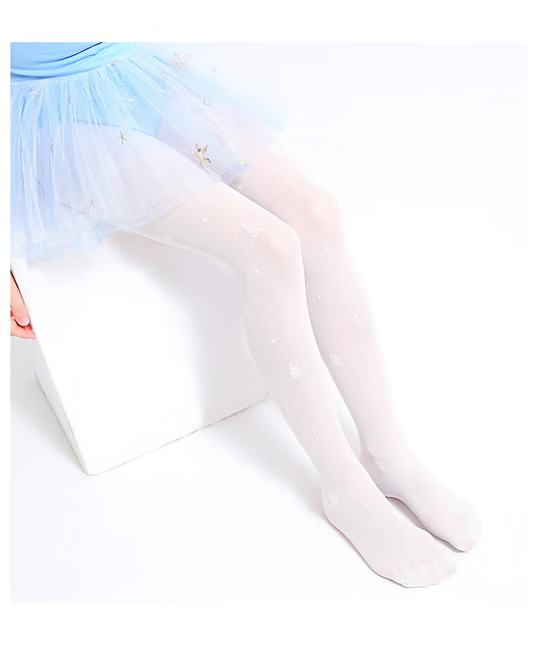 Zhiyouban Children's Stockings, Summer Thin Leggings, Baby Pantyhose, Ultra-Thin Dance Mosquito-Proof Socks, White Girls' Tights 12