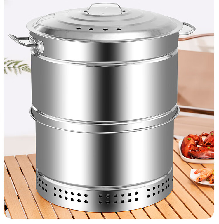Suncojia Baked Grill, Smokeless Barbecue Grill, Home Barbecue Rack, Hanging Grill, Outdoor Charcoal Barbecue Grill, Large Charcoal Grill 5