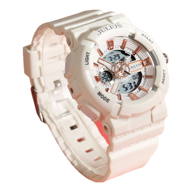 Julius Watch for Women, Instagram Style Unicorn Fashion Sports Student Luminous Unisex Electronic Watch White JA-1276A