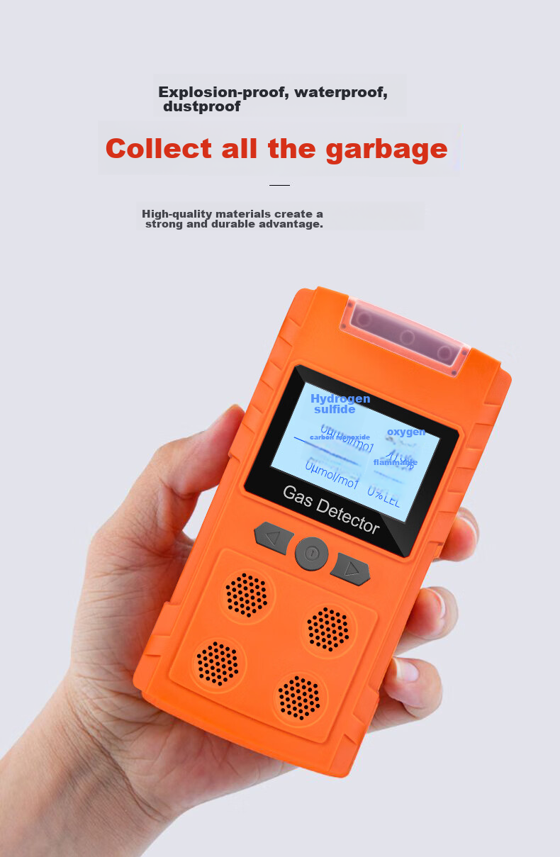 Beihai Pump-Suction Four-In Gas Detector, Combustible Gas Oxygen CO Hydrogen Sulfide, Confined Space Alarm PLT300-4 6