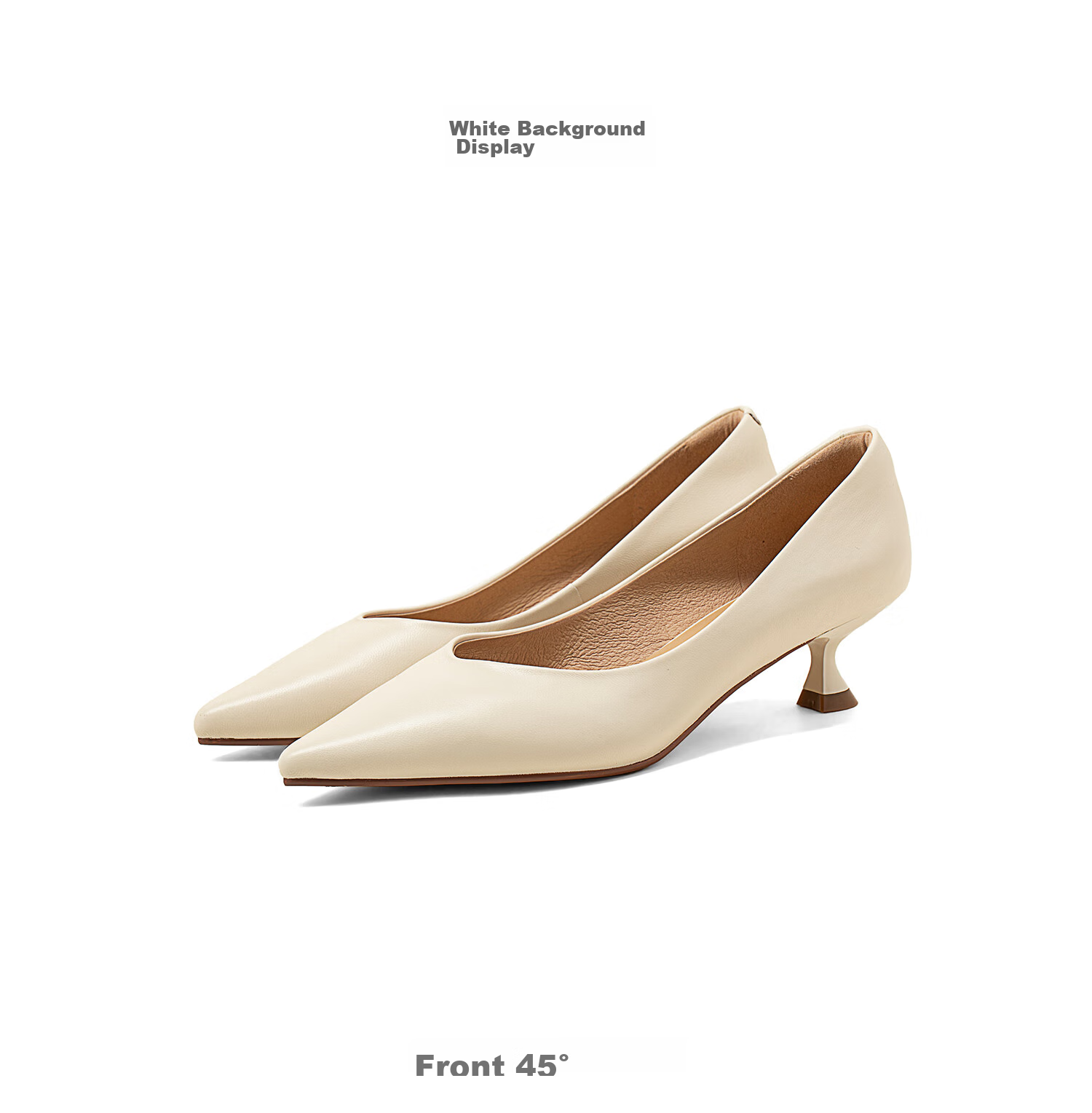 COMELY Elegant High Heels for Women, Spring And Summer New Black Commuter Ladies Genuine Leather Pumps, Versatile And Comfortable, Apricot Color, Size 39 21