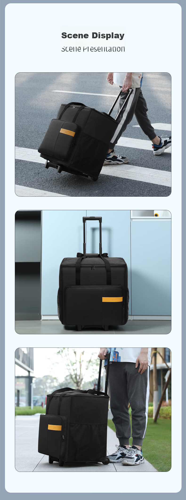 BUBM Desktop Computer Case Storage Bag, Gaming PC Case Cover, Monitor Keyboard Peripherals Detachable Trolley Case 11