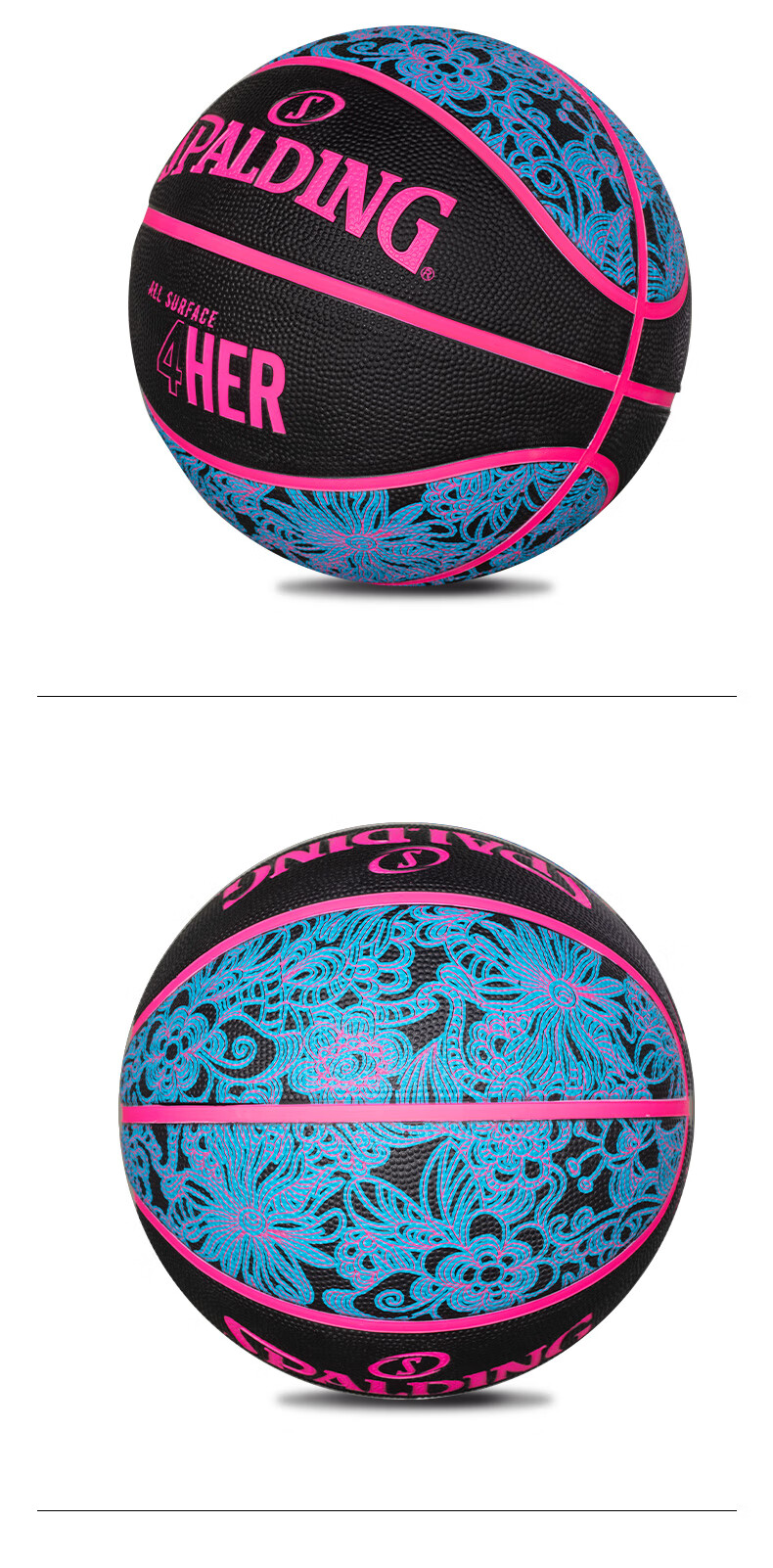 SPALDING Rubber Size 6 Women's Indoor Outdoor Basketball 84-979Y6REV1 11