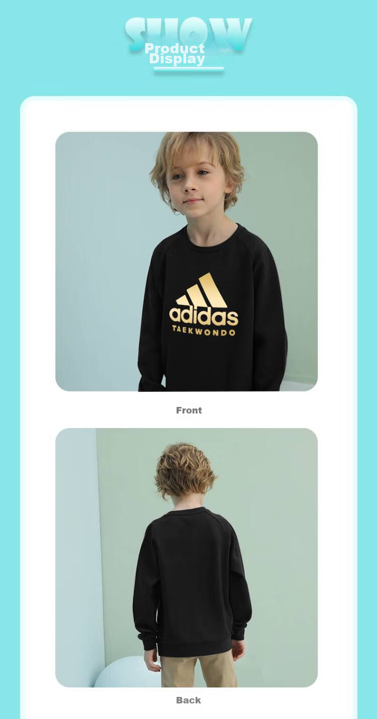 Adidas Children's Wear, Autumn And Winter Inner Layer Sweatshirt Pullover, Long-Sleeve Top ADICLTL19K, Pink/white, Size 128 5
